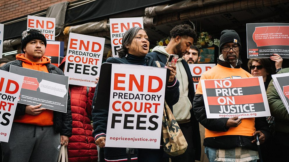 End Predatory Court Fees Rally